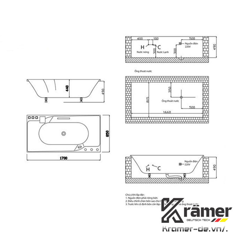 Cấu Tạo Bồn Tắm Kramer