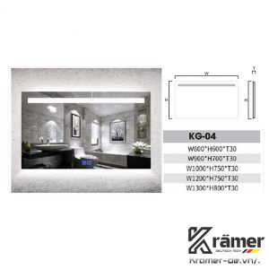 Gương KG-04 Led Chữ Nhật Kramer