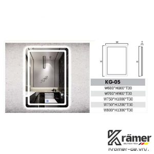 Gương KG-05 Led Chữ Nhật Kramer