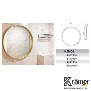 Gương KG-08 Tròn Viền Kim Loại Kramer